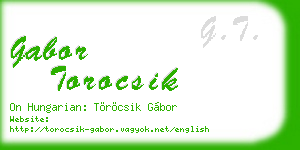 gabor torocsik business card